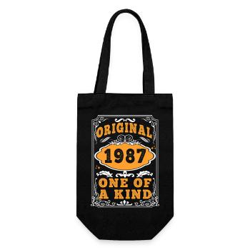 Vintage Né(e) en 1987 made in 1987 38 ans. Art_20 - Sac à bouteille - noir - Devant