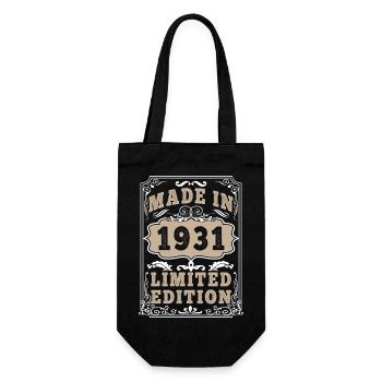 Original 1931 Vintage Vintage Retro Birthday - Sac à bouteille - noir - Devant