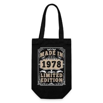 Original 1978 Vintage Vintage Retro Geburtstag - Geschenkbeutel für Flaschen - Schwarz - Vorne