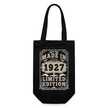 Original 1927 Vintage Vintage Retro Birthday - Gift Bag for Bottles - black - Front