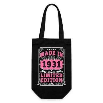 Vintage Né(e) en 1931 made in 1931 94 ans. Art_20 - Sac à bouteille - noir - Devant