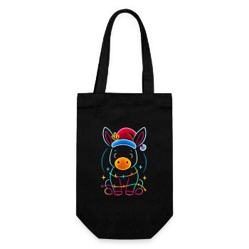 Donkey Elf Noël Drôle Cadeau - Sac à bouteille - noir - Devant