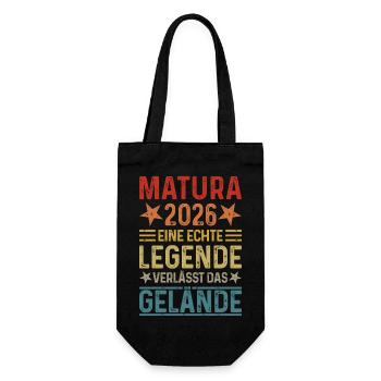 Matura 2026 A legend leaves the site - Gift Bag for Bottles - black - Front