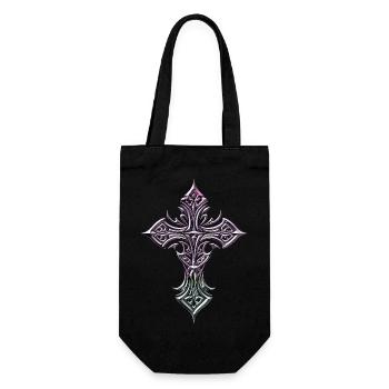 Iridescent Gothic Cross Templar Flair - Gift Bag for Bottles - black - Front