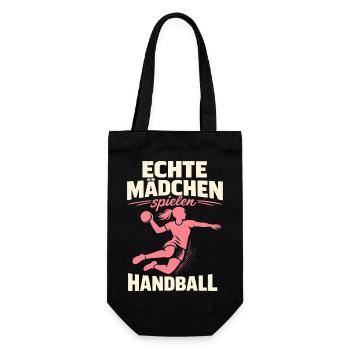 Handball Girl Club Team Player - Gift Bag for Bottles - black - Front