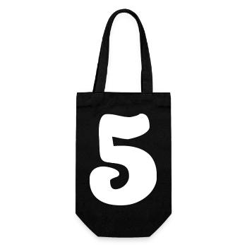 5. ANNIVERSARY. 5 YEARS. 5th ANNIVERSARY. CHILD - Gift Bag for Bottles - black - Front