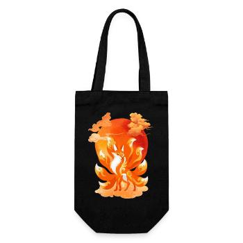 Nine-Tailed Fox – Original Gift - Gift Bag for Bottles - black - Front
