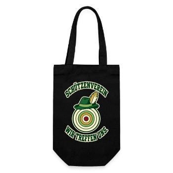 Schützenverein Wir treffen uns - Geschenkbeutel für Flaschen - Schwarz - Vorne