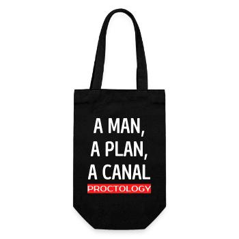 A MAN, A PLAN, A CANAL - PROCTOLOGY - Gift Bag for Bottles - black - Front