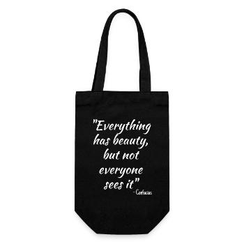 Everything has beauty, but not everyone sees it... - Gift Bag for Bottles - black - Front