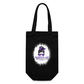 Purple Up For Military Kids Girls Purple Uppurple - Geschenkbeutel für Flaschen - Schwarz - Vorne