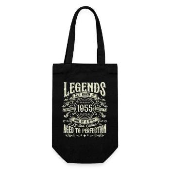 Vintage né en 1955 Légendes Vintage Anniversaire - Sac à bouteille - noir - Devant