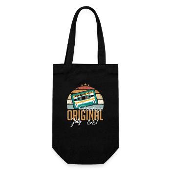 Juli 1981 Jahrgang Vintage Geburtstag Juli 1981 - Geschenkbeutel für Flaschen - Schwarz - Vorne