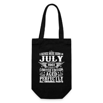 July 1961 | Birthday 1961 Born July 1961 - Gift Bag for Bottles - black - Front