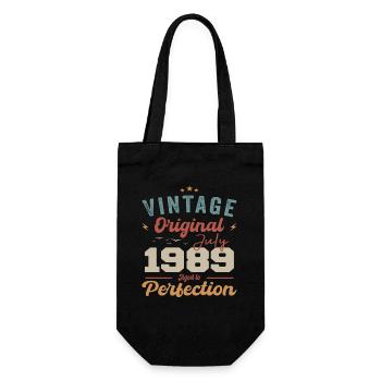 Juillet 1989 Anniversaire Juillet 1989 Original 1989 Juillet - Sac à bouteille - noir - Devant