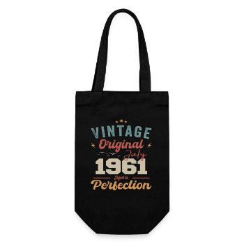 July 1961 Birthday July 1961 Original 1961 July - Gift Bag for Bottles - black - Front