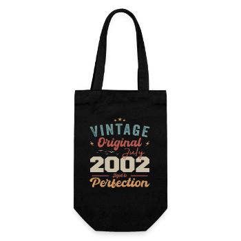 July 2002 Birthday July 2002 Original 2002 July - Gift Bag for Bottles - black - Front