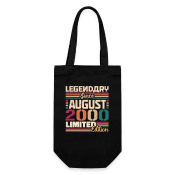 2000 August Birthday Legend August 2000 - Gift Bag for Bottles - black - Front