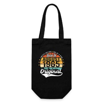 August 1965 Birthday Gift Ideas 1965 August - Gift Bag for Bottles - black - Front