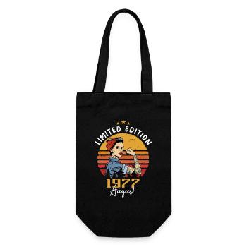 Août 1977 Retro Vintage Anniversaire Août 1977 - Sac à bouteille - noir - Devant