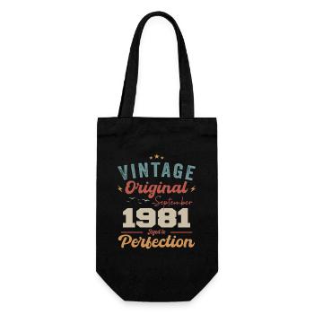 September 1981 Jubilee 1981 September Gift - Gift Bag for Bottles - black - Front