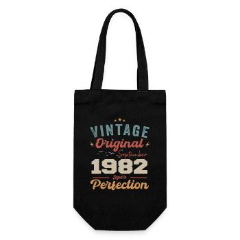 September 1982 Jubilee 1982 September Gift - Gift Bag for Bottles - black - Front