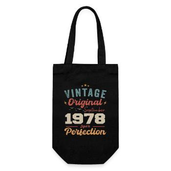 September 1978 Jubilee 1978 September Gift - Gift Bag for Bottles - black - Front