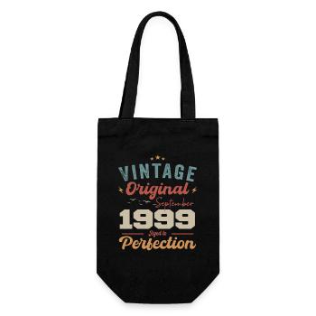 September 1999 Anniversary 1999 September Gift - Gift Bag for Bottles - black - Front