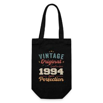 September 1994 Anniversary 1994 September Gift - Gift Bag for Bottles - black - Front