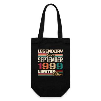 September 1999 Anniversary 1999 September Gift - Gift Bag for Bottles - black - Front