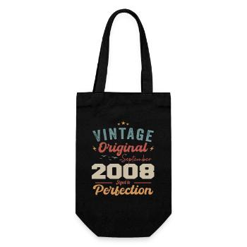 September 2008 Anniversary 2008 September Gift - Gift Bag for Bottles - black - Front