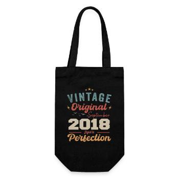 September 2018 Anniversary 2018 September Gift - Gift Bag for Bottles - black - Front