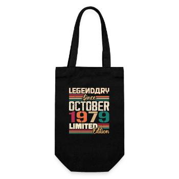 October 1979 Vintage - Birthday Gift 1979 - Gift Bag for Bottles - black - Front