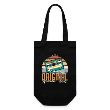 Born in November 1996 Retro - Gift Bag for Bottles - black - Front
