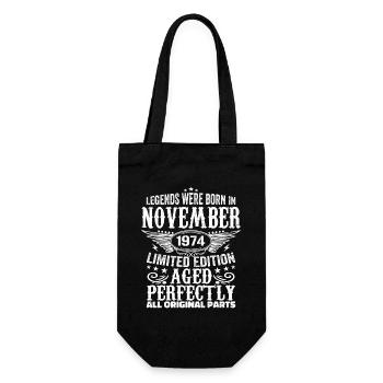 Legendary since November 1982 - 1982 November - Gift Bag for Bottles - black - Front