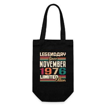 Légendaire depuis novembre 1976 - Cadeau 1976 - Sac à bouteille - noir - Devant