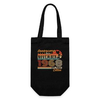 Eine Legende wurde im November 1968 geboren - 1968 - Geschenkbeutel für Flaschen - Schwarz - Vorne