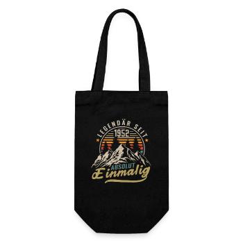 Legendär seit 1952 Jahrgang Vintage Geburtstag - Geschenkbeutel für Flaschen - Schwarz - Vorne