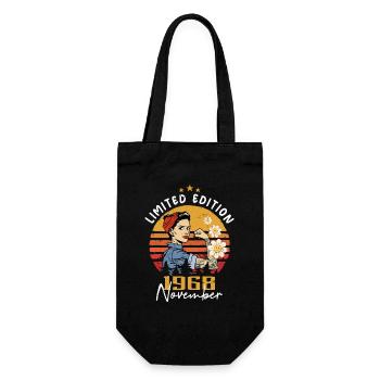 Novembre Vintage 1968 Né Anniversaire Femmes - Sac à bouteille - noir - Devant