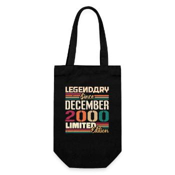 Legendary since December 2000 Vintage December 2000 - Gift Bag for Bottles - black - Front