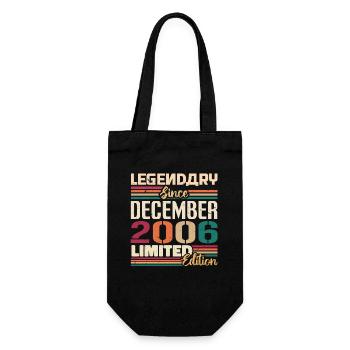 Legendary since December 2006 Vintage December 2006 - Gift Bag for Bottles - black - Front