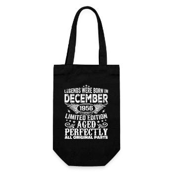December 1956 Anniversary December 1956 December - Gift Bag for Bottles - black - Front