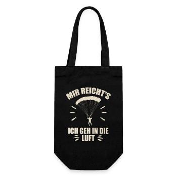 Mir reichts ich geh in die luft - Geschenkbeutel für Flaschen - Schwarz - Vorne