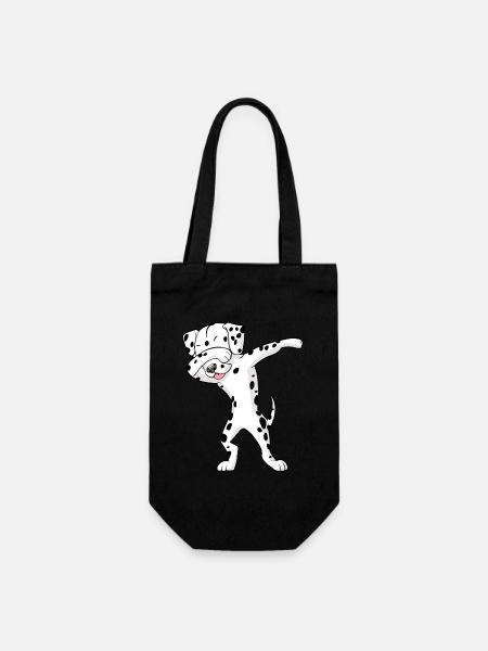 Dalmatian Dab Dabbing Dalmatian - Gift Bag for Bottles - black