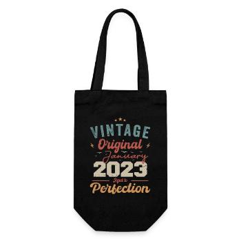 January 2023 Legend for 1 year - Gift Bag for Bottles - black - Front