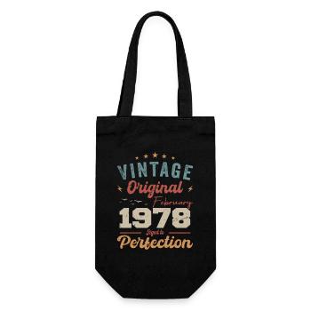 Né en février 1978 millésime 1978 anniversaire - Sac à bouteille - noir - Devant