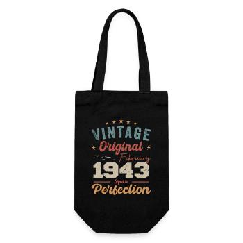 Né en février 1943 millésime 1943 anniversaire - Sac à bouteille - noir - Devant