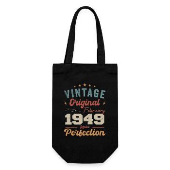 Né en février 1949 millésime 1949 anniversaire - Sac à bouteille - noir - Devant