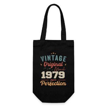 Mars 1979 Vintage Born Vintage Anniversaire - Sac à bouteille - noir - Devant