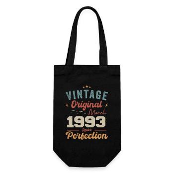 Mars 1993 Vintage Born Vintage Anniversaire - Sac à bouteille - noir - Devant